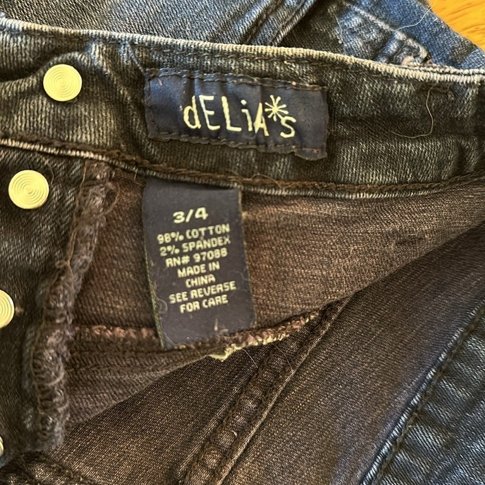 Delia's Skylar blue button fly short shorts size 3 / 4 Juniors - Picture 4 of 6